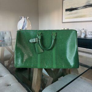 LOUIS VUITTON EPI LEATHER Vintage Keepall 45 Borneo Green
